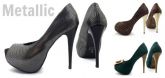 Sapato Peep Toe Metallic 4x de 39,97