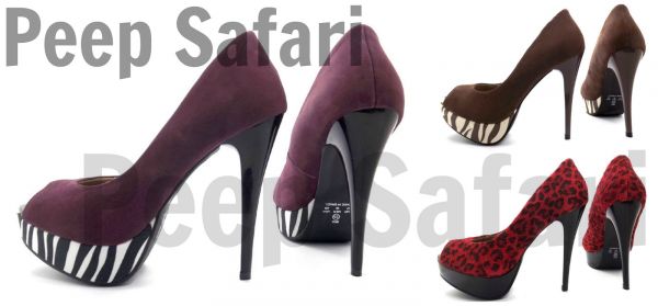 Sapato Peep Toe Peep Safari 4x de R$39,97