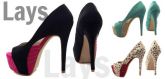 Sapato Peep Toe Lays 4x de R$39,97