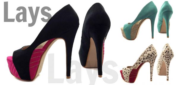 Sapato Peep Toe Lays 4x de R$39,97