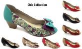 Sapato Peep Toe Chic 4x de R$19,25