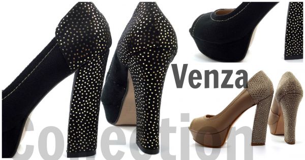 Sapato Peep Toe Venza 4x de R$34,97